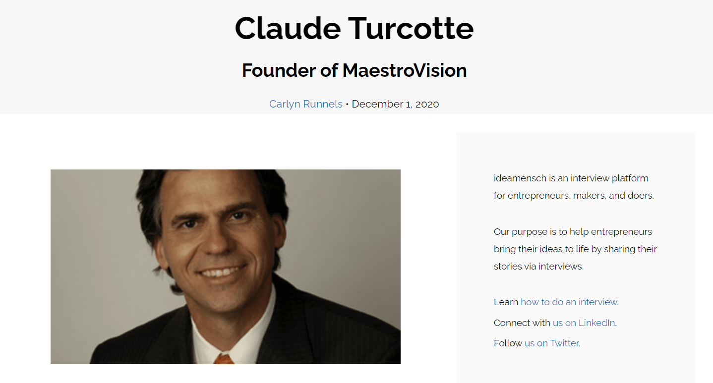 entrepreneur interview