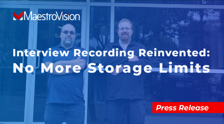 Dominic and Simon standing in front of MaestroVision headquarters, representing law enforcement’s shift away from limited video storage toward integrated recording solutions.